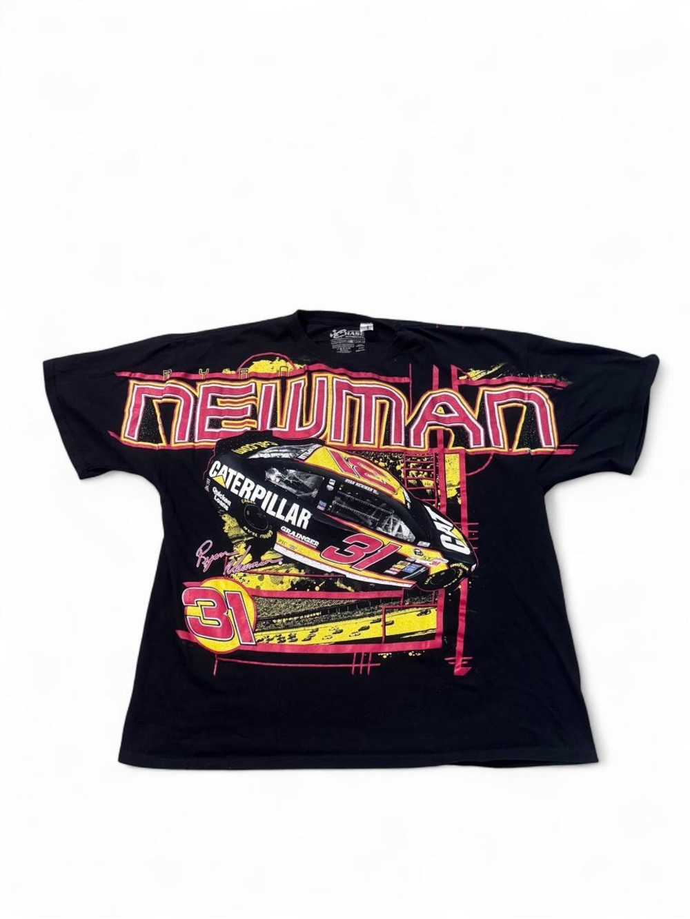 Chase authentics nascar Ryan Newman big print AOP tee black XXL mens